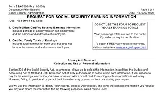 Form SSA 7050 walkthrough (Request for Social Security Earnings Information)
