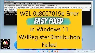 Wsl Register Distribution Failed with Error windows 10, Server Execution Error 0x80080005 Kali