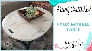 DIY Faux Marble Paint Tutorial For Stunning Table Tops - Quick & Easy!