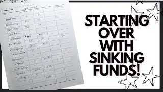 Starting OVER!!! - Rebuilding Sinking funds - How to set up your Sinking Funds!