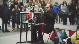 Bottle man in Milan