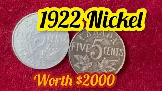 Nickel's Rim Mystery: Exploring the 1922 5 Cent Piece's Far and Near Rim Variations #coins