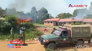 Breaking-Mawego Station in Homa Bay, where Albert was booked after his arrest,set on fire by youths.