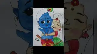 Cute Radha Raman Drawing easy|#easydrawing #ytshorts #viral #ytshots #viralvideo #radhakrishna