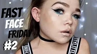 HOW TO MAKE YOUR EYES POP??! MESSY SASSY POP OF BLUE | FAST FACE FRIDAY | MakeupJunkieG