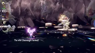Pokemon Violet - solo Azurill defeats 7* Chesnaught raid boss