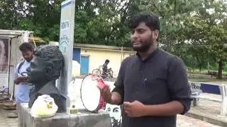 Dontha Prashanth Speech @ HCU Protest Against Babasaheb Ambedkar statue desecrated from Velivada