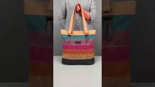 Color-Block Oxford Cloth Large Tote Bag | Stylish High-Capacity Travel Essential #shortsfeed