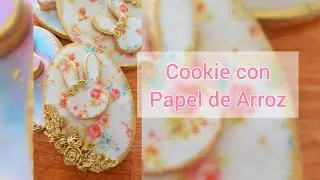 Galleta decorada con papel de arroz - Tutorial - Paso a paso