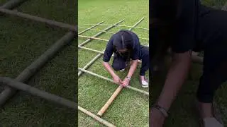 How to Make our Bamboo Fence! #Country living in USA!