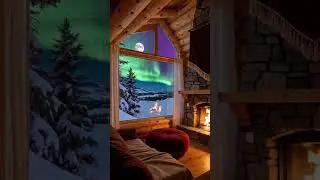 Experience the magic beneath the Northern Lights! 🌌 #cabinlife #naturelovers #cozy #winterscene