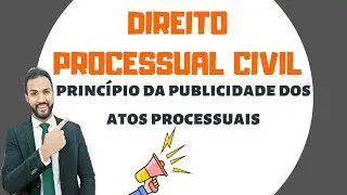 PROCESSO CIVIL - PRINCÍPIO DA PUBLICIDADE DOS ATOS PROCESSUAIS
