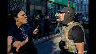 NYC Polka Dot Lady during ICE raid on Canal Street