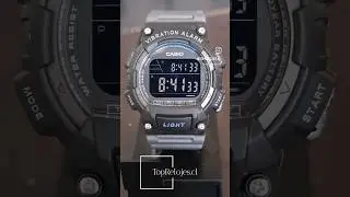 Reloj Casio Vintage Vibration Alarm W-736H-8BVDF Negativa  www.toprelojes.cl  #relojescasio