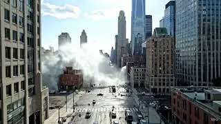 NYC 50m Tsunami 🤔 #Tsunami #NYCDisaster #FloodingCity #Shorts #10SecondClip#DisasterSimulation