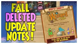 WIZARD101 FALL TEST REALM DELETED UPDATE NOTES!