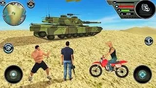 Miami Gangster Crime Hero Tank Helicopter Airplane and Bikes Open World City - Android Gameplay #2