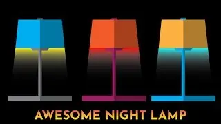 Awesome Flat Design Color Night Lamp | Illustrator Tutorial