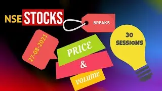 Stocks breaks out by Price & Volume | 27-08-2021 - Sectorwise Analysis