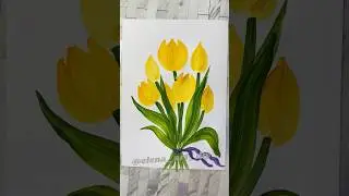 How to quickly draw tulips 🌷 #easydrawings #easydrawings #howtodraw #simpledrawings