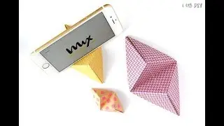 DIY | Origami mobile stand / holder - tutorial  |  mobile holder with paper | Paper crafts | Origami
