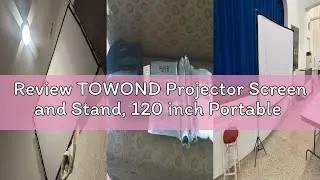 Review TOWOND Projector Screen and Stand, 120 inch Portable Projection Screen Indoor Outdoor Project