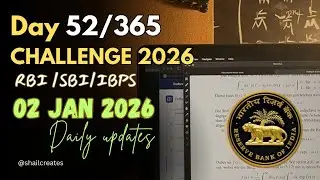 День 52 из 365 | Новый год, та же цель | Рейтинг RBI Grade B 2026 | 02.01.2026