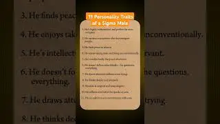 &nbsp;11 Personality Traits of a Sigma Male