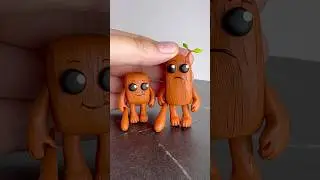 I made Tung Tung sahur but cute and small #plasticinerelax #cute #tungtungtungsahur #trending #clay