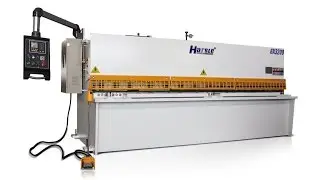 HARSLE-Hydraulic swing beam shearing machine with E21S and inverter introduction, cutting time relay