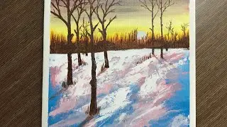 Từng Bước Vẽ Ho&agrave;ng H&ocirc;n | Vẽ M&agrave;u Acrylic #12 | Hoatay Art