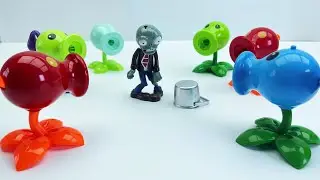 Plants vs. Zombies🧟&zwj;♂️: 6 types of pea shooters challenge barrel zombies🧟&zwj;♂️Who will win?