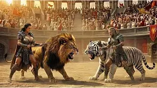 &ldquo;Giant Lion vs White Tiger | The Ultimate Animal Clash &ndash; Cinematic Ai Battle in 4K&rdquo;