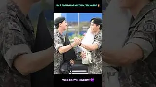 WELCOME HOME DUO KIM 💜 V & RM MILITARY DISCHARGE 🥳  #RM#taehyung#bts#military#discharge#