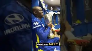 Kurt Zouma mocking N&rsquo;golo Kante with Super Cup