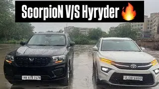 COMPARISON BETWEEN TOYOTA HYRYDER AND SCORPIO N BASE 👆🏻WHICH ONE TO BUY UNDER 17 LAKHS😍