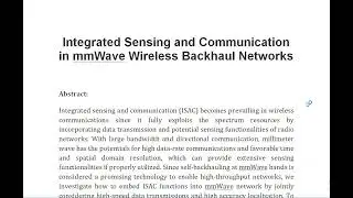 Integrated Sensing and Communication in mmWave Wireless Backhaul Networks