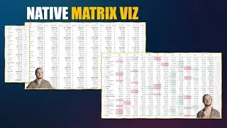Single Column Sparkline with Months in the Native Matrix Visual