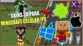 COMO BAIXAR SKINS 4D NO MINECRAFT BEDROCK PC E CELULAR!