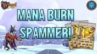 Wizard101: MAX ICE PvP (140): Destroying A Mana Burn SPAMMER!