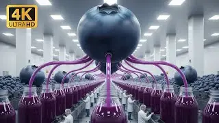Inside a Blueberry Juice Factory: Full Process From Farm to Bottle!