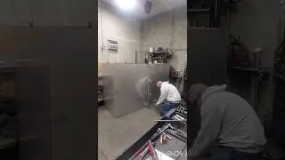 Laser welded stainless steel exhaust hood! #education  #work  #diy  #laserwelding #custom