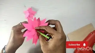 Beautiful flower craft making idea #flower #papercrafts #diycraft 