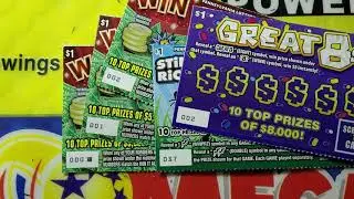 Friday Fast Five.  Smorgasbord.  Lottery Scratch Tickets