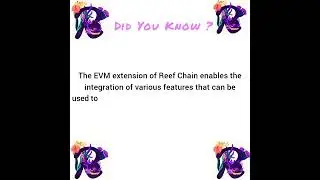 An amazing feature of @Reef_Chain is it's Evm  extensions.#reef #blockchain #web3