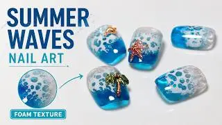 Sealed the Ocean on My Nails! 🌊 Summer Wave Nail Tutorial (Sound ON! 🎧 BGM Surprise!)
