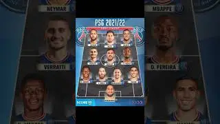 PSG 2021/2022 Best Line up 👑#championsleague #bestplayer #shotsvideo #football #messi #ramos #mbappe