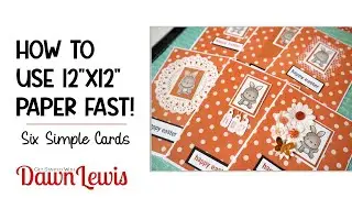 How to use 12x12 paper fast - Six Simple Cards