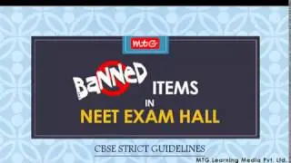 Banned Items in NEET exam hall| NEET 2017 Exam Tips