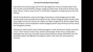 Artrivit &ndash; Manfaat, Bahan, Scam, Efek Samping, Harga, Ulasan?